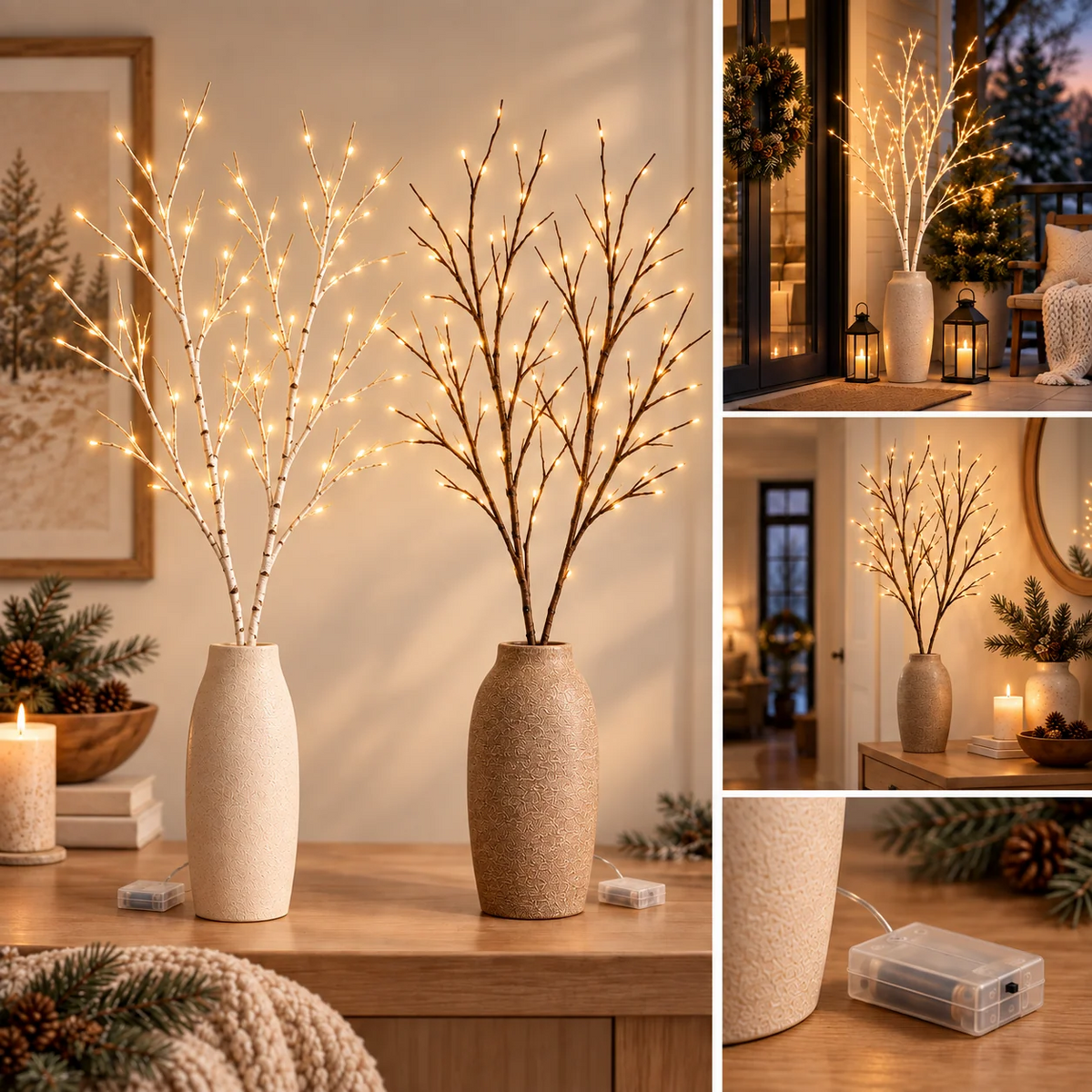 Branches décoratives LED LumiBranch à piles