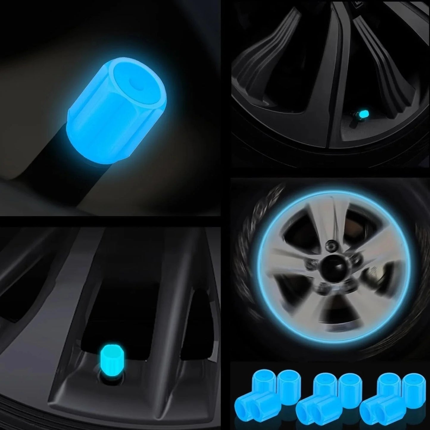 Bouchons de valve lumineux pour voiture et vélo