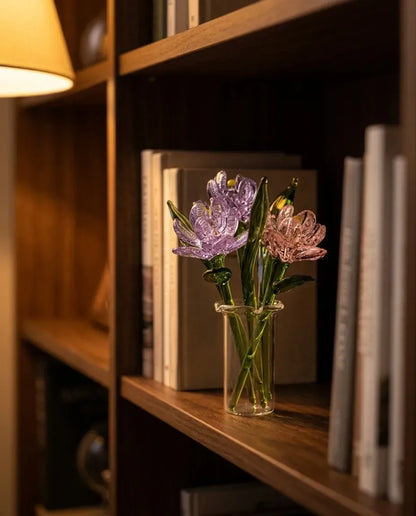 Ljuva Evighet mini-vases en verre faits main avec fleurs