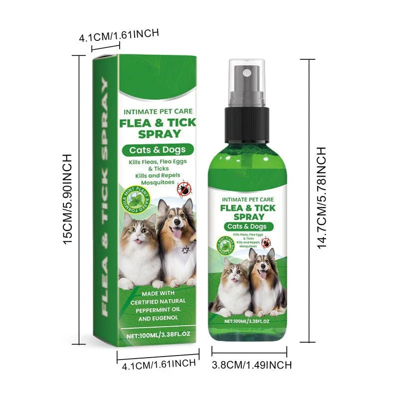 Spray anti-puces et anti-tiques naturel pour chiens et chats