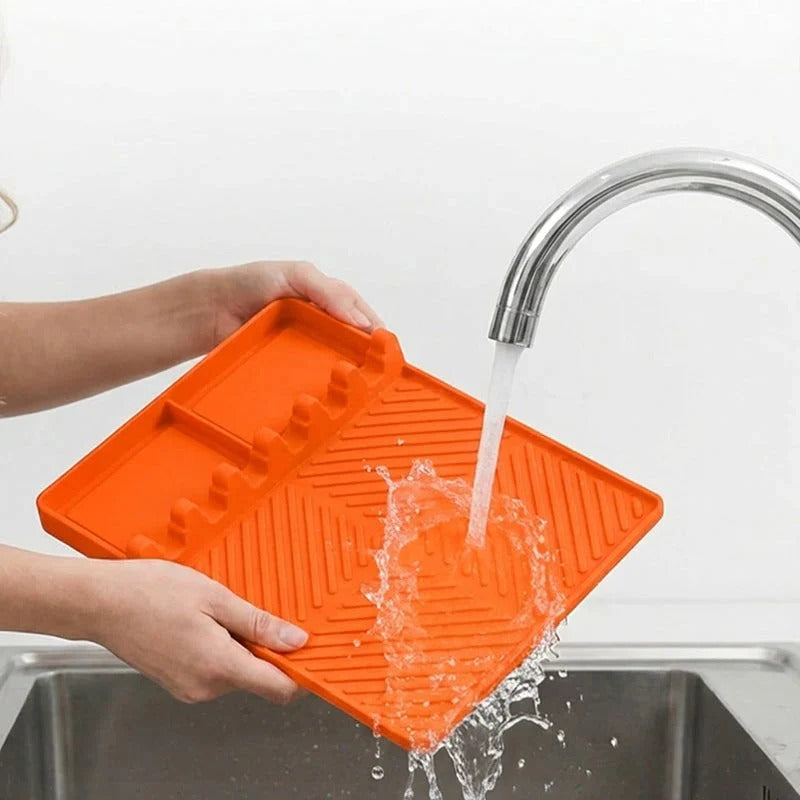 Tapis de cuisson en silicone de haute qualité pour tablette latérale – protège contre la graisse et les éclaboussures