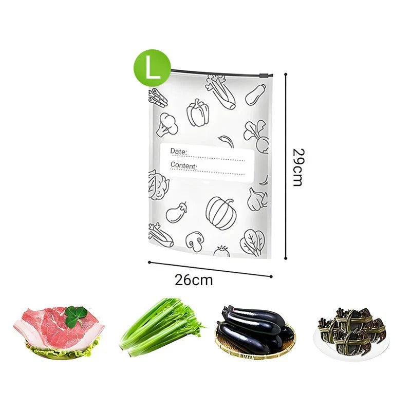 Sachets fraîcheur réutilisables en aluminium avec fermeture hermétique (lot de 10)
