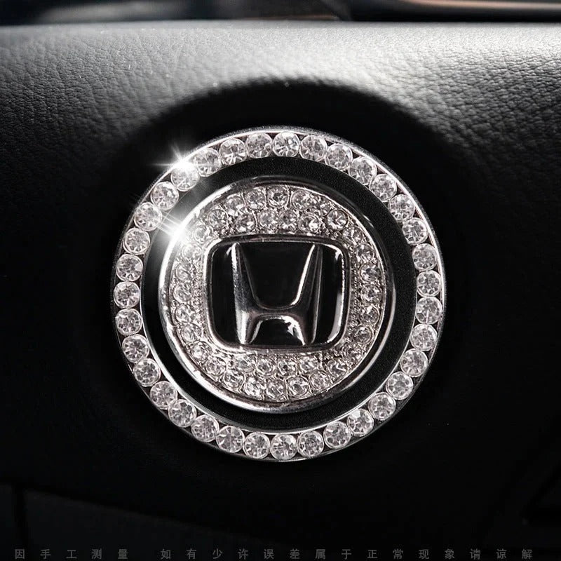 Anneau en strass pour bouton de démarrage de voiture