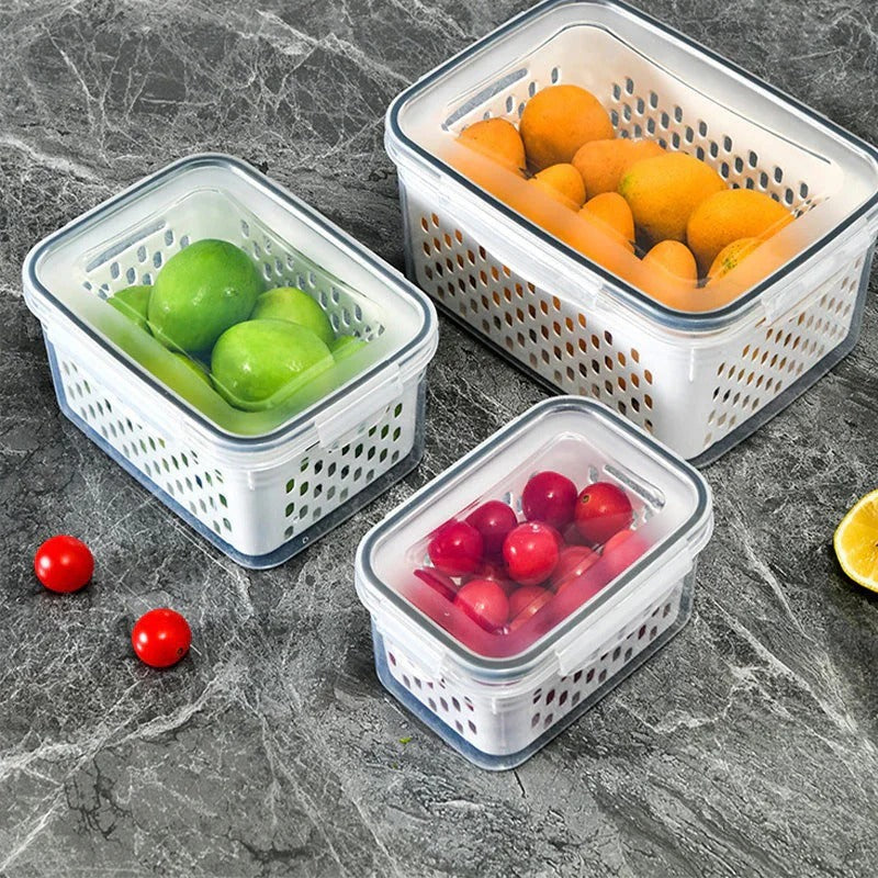 Boîte de conservation de fruits avec passoire amovible – pour rincer et éviter le ramollissement