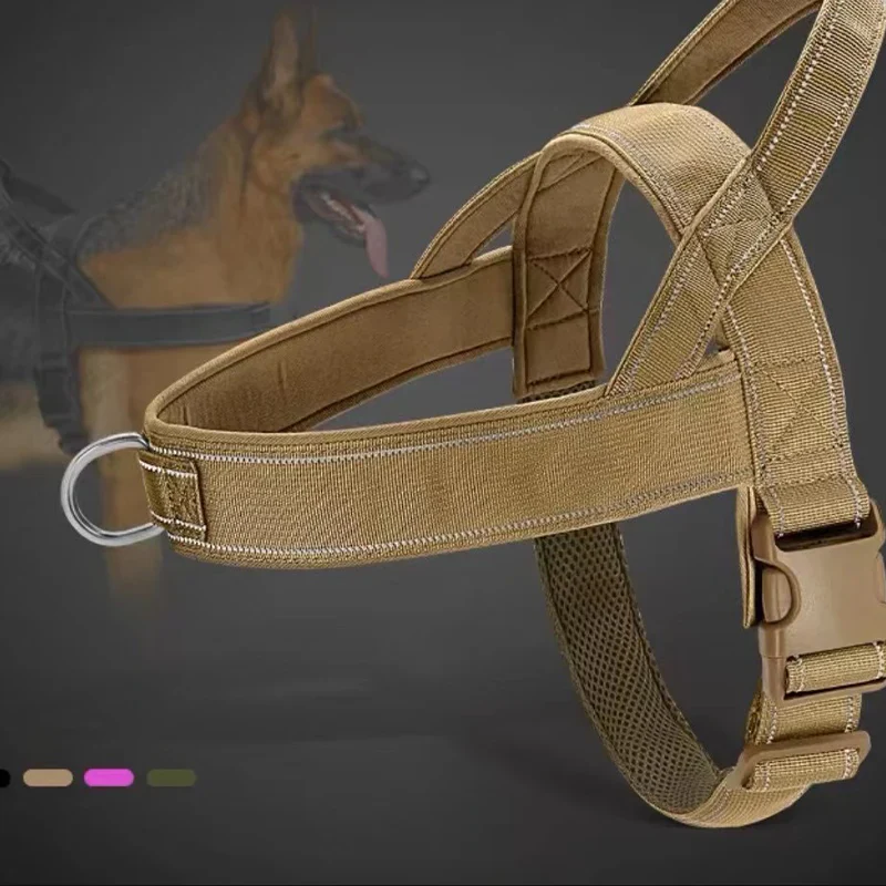 Harnais tactique robuste pour chien avec poignée