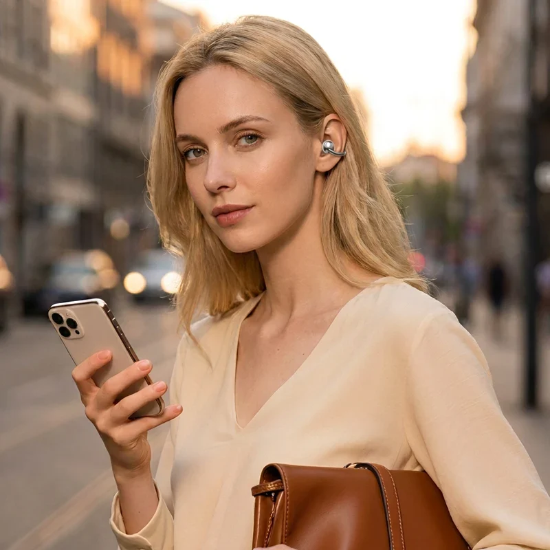 Écouteurs Bluetooth légers avec clips d’oreille pour le sport