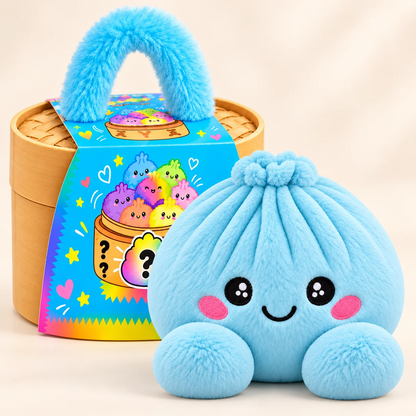 Peluches squishy Dumpling avec panier vapeur