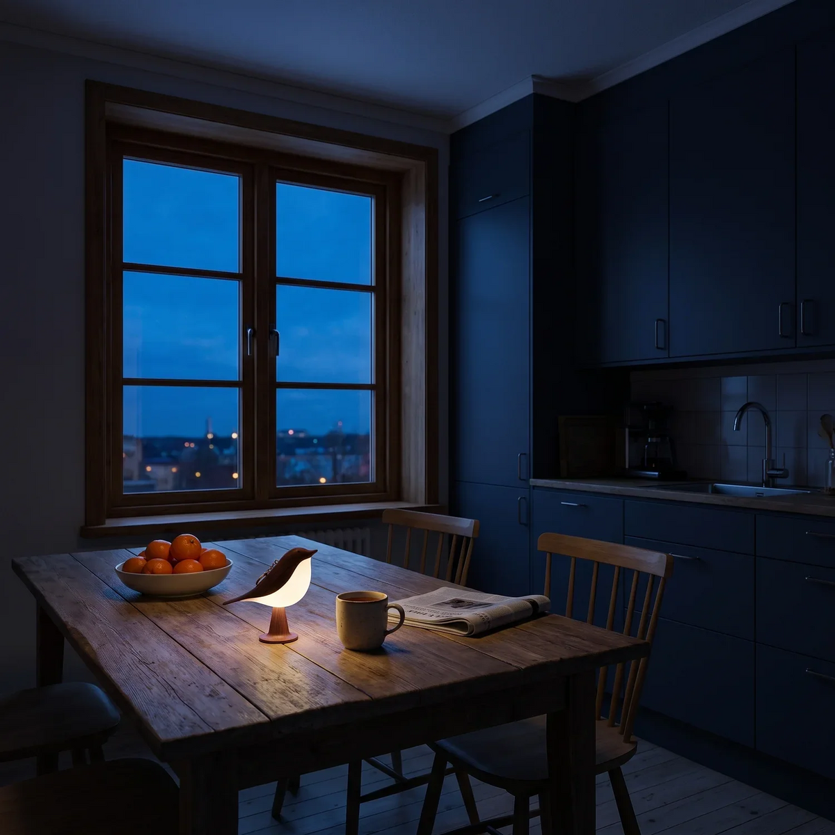 Lampe oiseau sans fil Cora avec variateur tactile