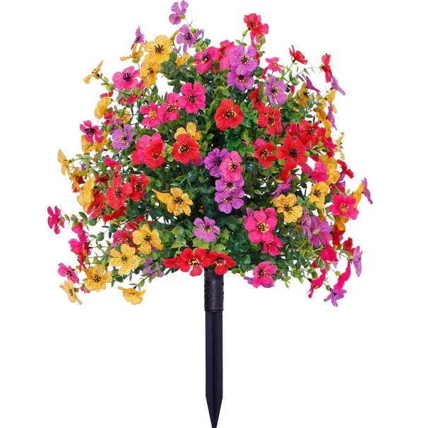 FloraLux fleurs artificielles résistantes aux intempéries pour entrée et terrasse
