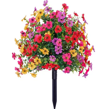 FloraLux fleurs artificielles résistantes aux intempéries pour entrée et terrasse