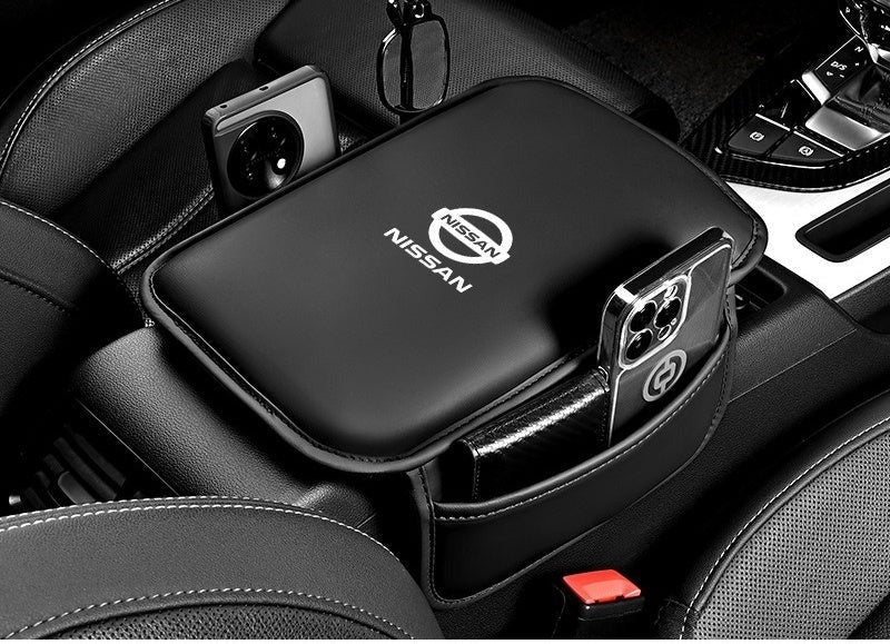 Housse d’accoudoir pour console centrale de voiture avec poches latérales