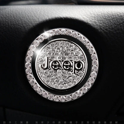 Anneau en strass pour bouton de démarrage de voiture