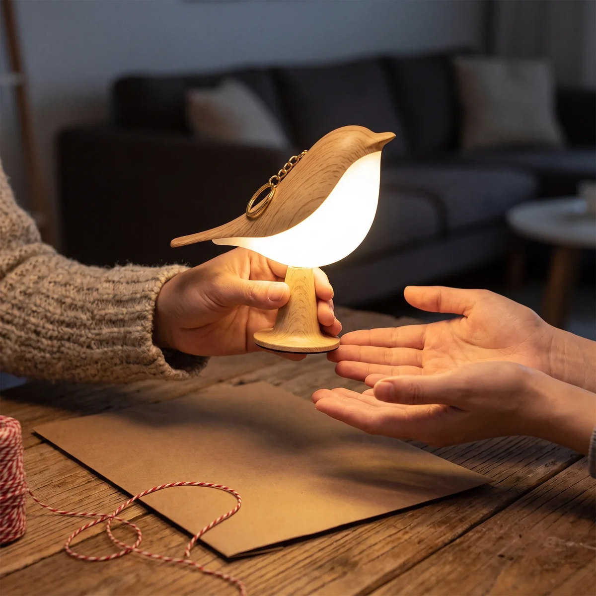 Lampe oiseau sans fil Cora avec variateur tactile