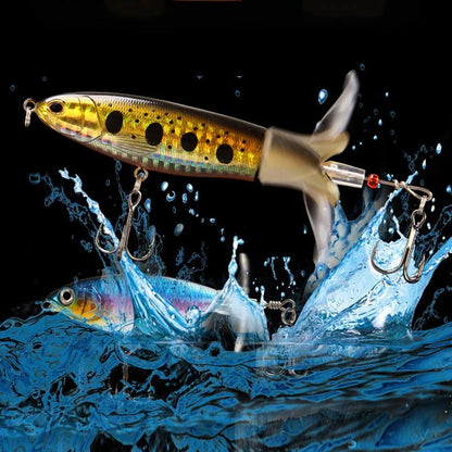 Leurre de pêche flottant et rotatif en forme d'hélice