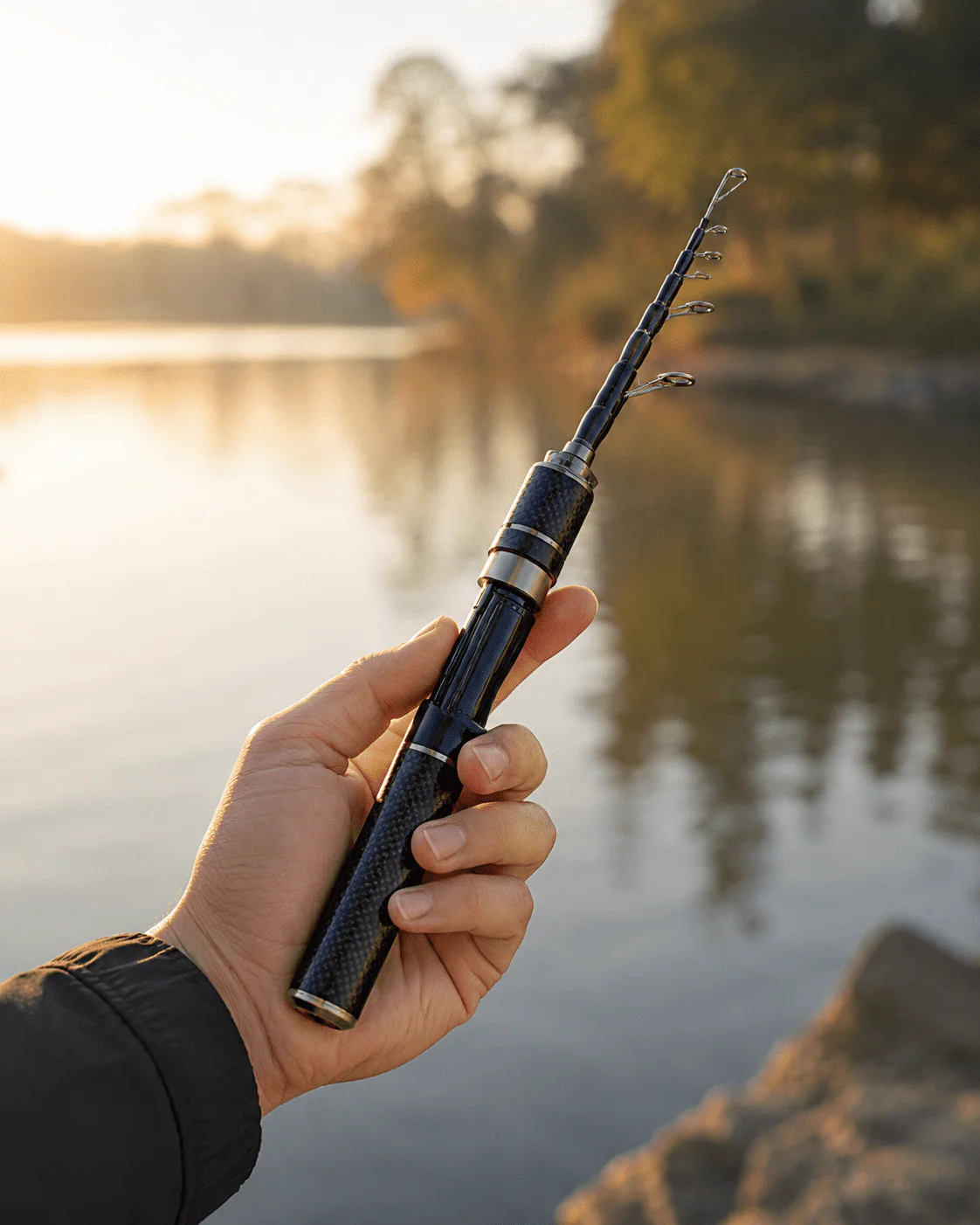 Carbon PocketRod canne à pêche télescopique en fibre de carbone 180 cm