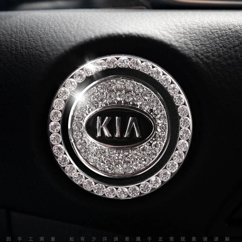 Anneau en strass pour bouton de démarrage de voiture