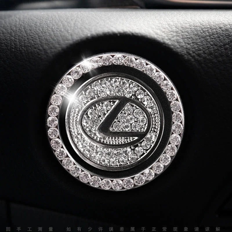 Anneau en strass pour bouton de démarrage de voiture