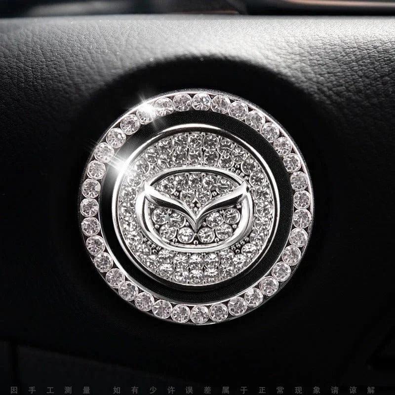 Anneau en strass pour bouton de démarrage de voiture