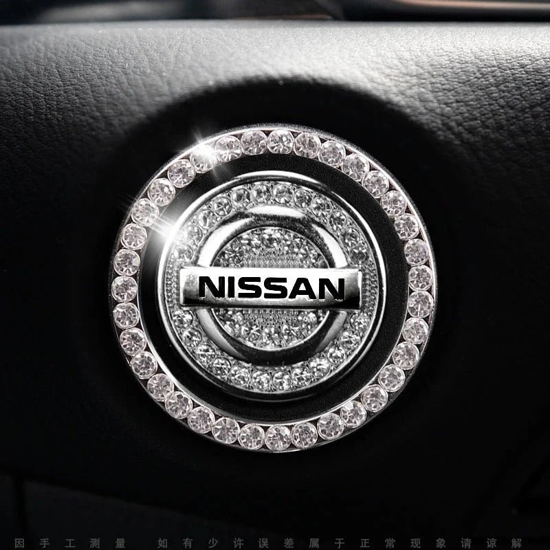 Anneau en strass pour bouton de démarrage de voiture