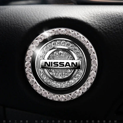 Anneau en strass pour bouton de démarrage de voiture