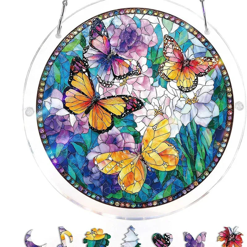 Puzzle Suspendu en Acrylique avec Attrape-Soleil de 83 Pièces