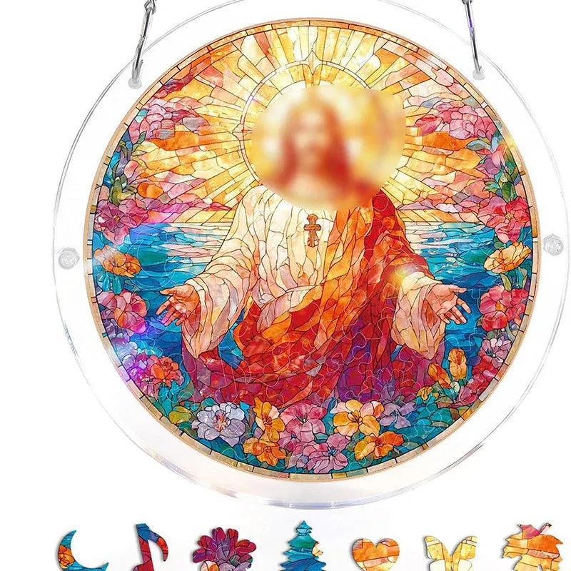 Puzzle Suspendu en Acrylique avec Attrape-Soleil de 83 Pièces