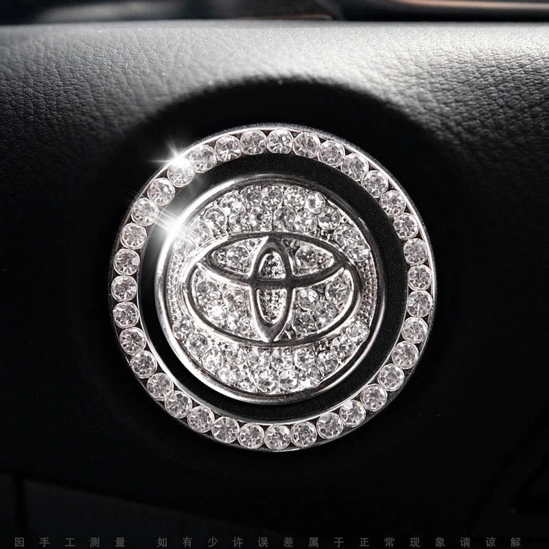 Anneau en strass pour bouton de démarrage de voiture