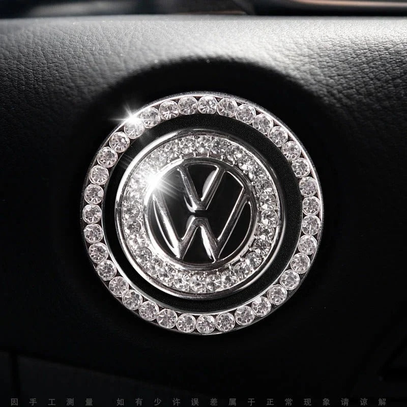 Anneau en strass pour bouton de démarrage de voiture