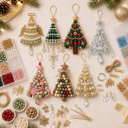 Ornement de sapin de Noël DIY avec perles