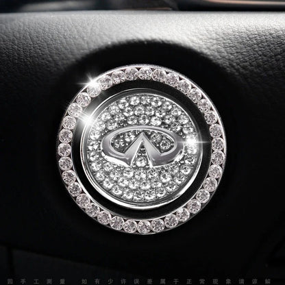 Anneau en strass pour bouton de démarrage de voiture