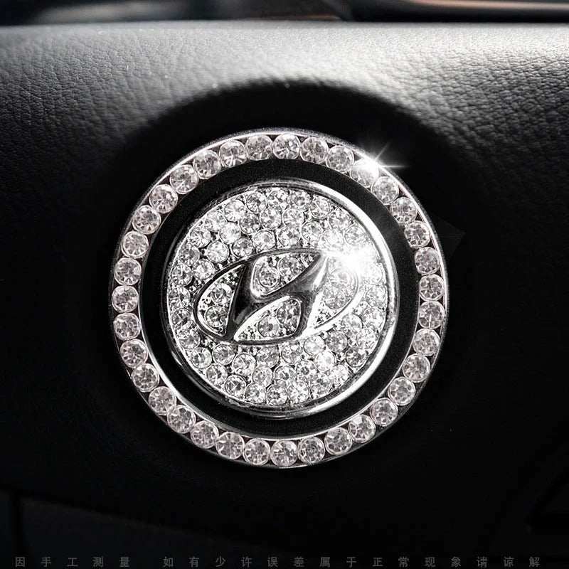 Anneau en strass pour bouton de démarrage de voiture