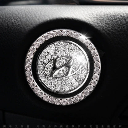Anneau en strass pour bouton de démarrage de voiture