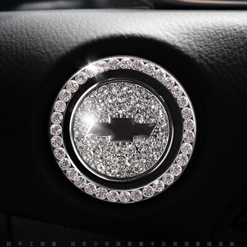Anneau en strass pour bouton de démarrage de voiture