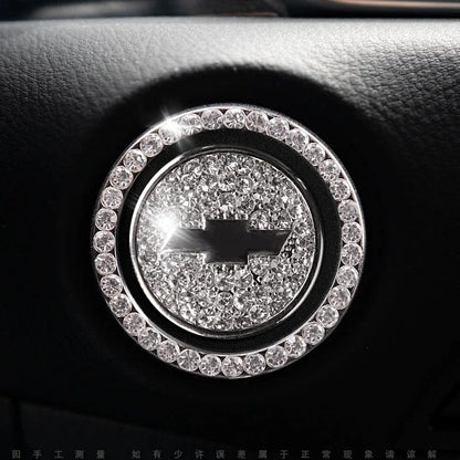 Anneau en strass pour bouton de démarrage de voiture