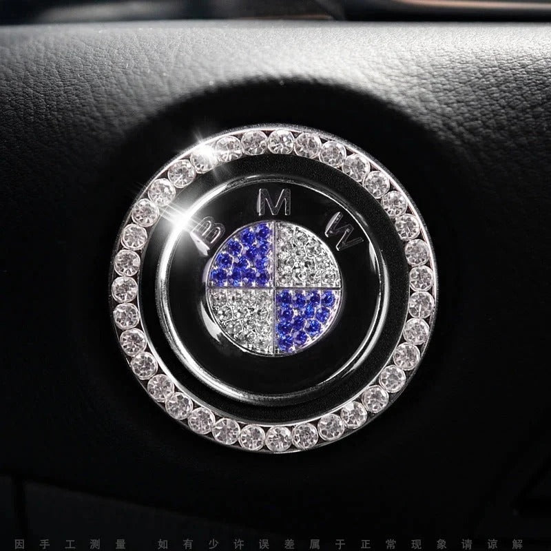 Anneau en strass pour bouton de démarrage de voiture