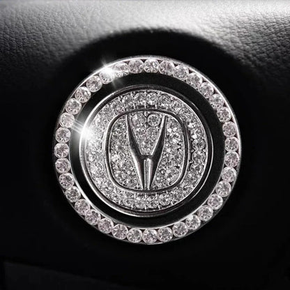 Anneau en strass pour bouton de démarrage de voiture