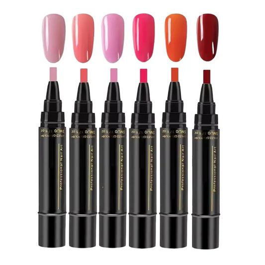 SalonPen coffret de stylos gel 3-en-1 avec lampe LED UV, 6 pièces