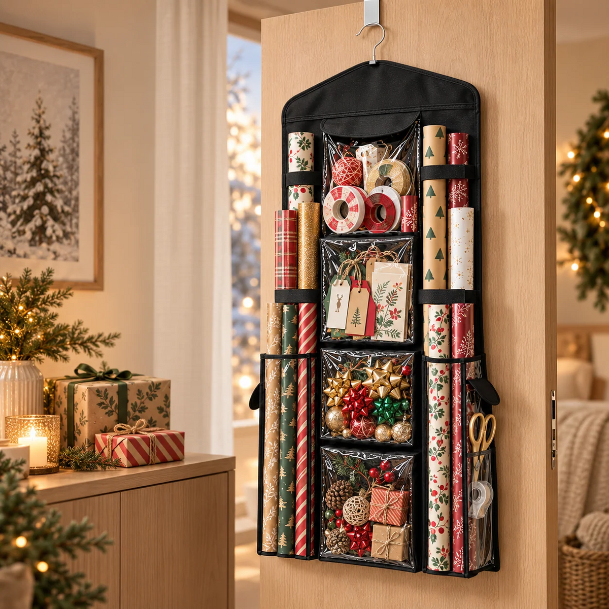 Organisateur suspendu Wrap Ready pour emballage cadeau