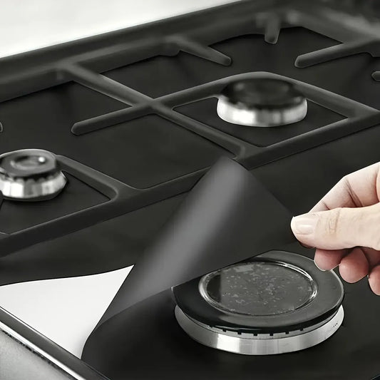 Tapis de protection résistants à la chaleur pour cuisinière à gaz lot de 4