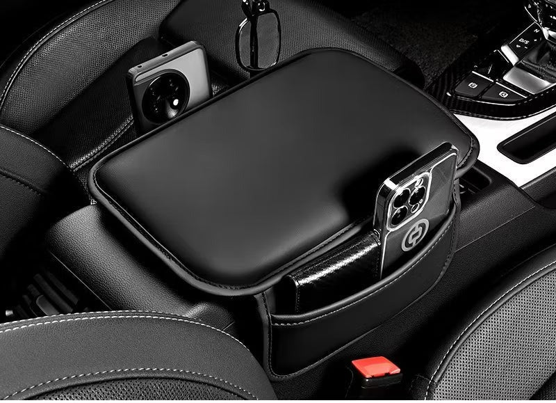 Housse d’accoudoir pour console centrale de voiture avec poches latérales
