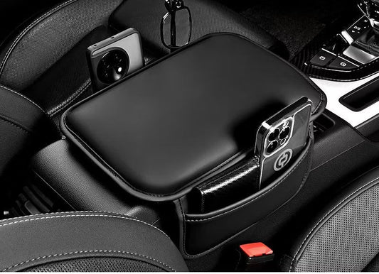 Housse d’accoudoir pour console centrale de voiture avec poches latérales