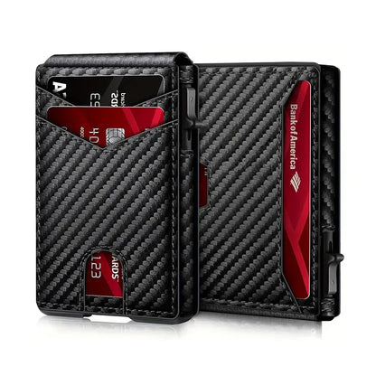 Portefeuille RFID pour homme avec porte cartes pop up