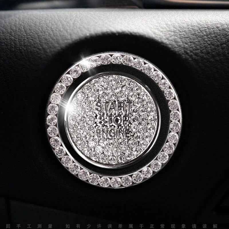 Anneau en strass pour bouton de démarrage de voiture