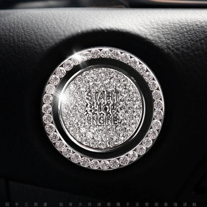 Anneau en strass pour bouton de démarrage de voiture