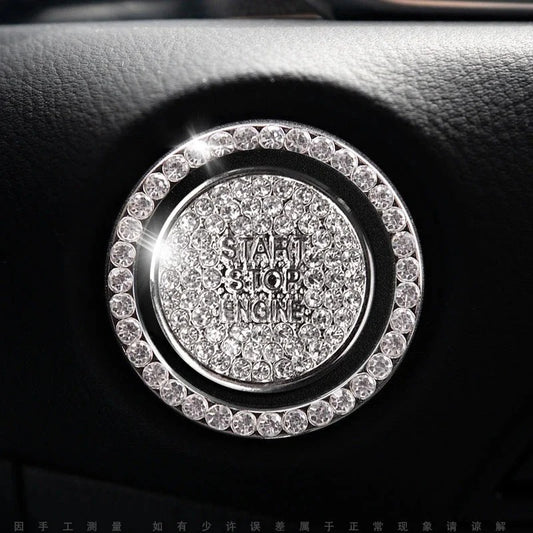 Anneau en strass pour bouton de démarrage de voiture
