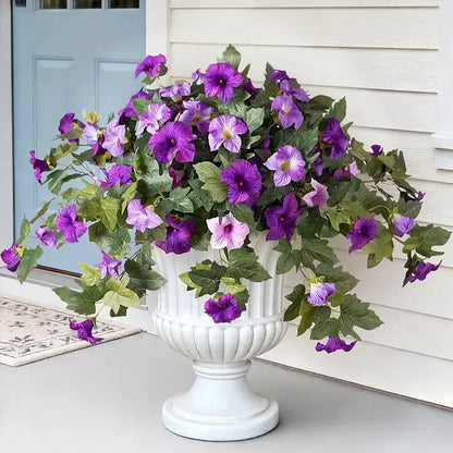 Pétunias artificiels, lot de 2 – Toujours magnifiquement fleuris