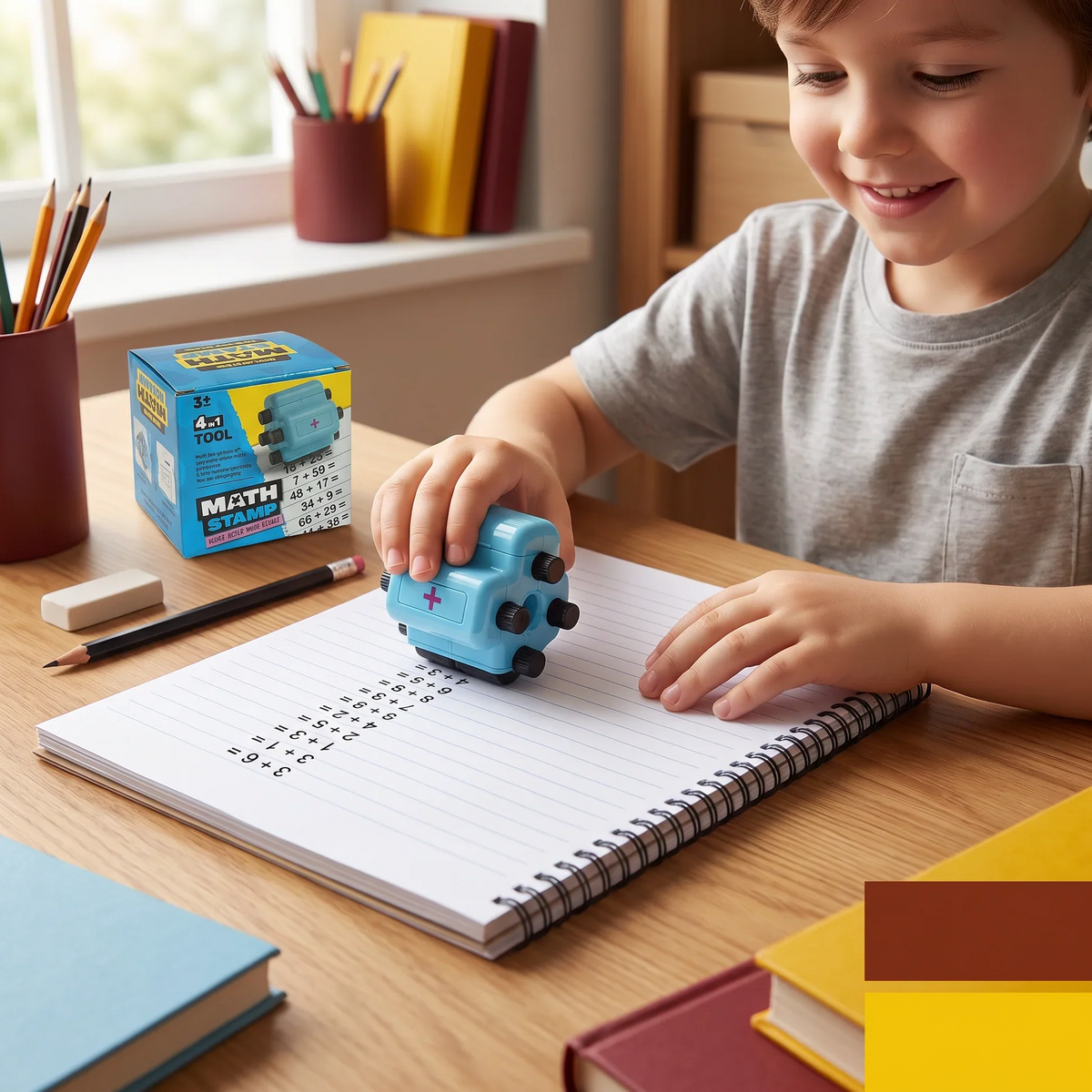 Tampon de calcul 4 en 1 pour enfants