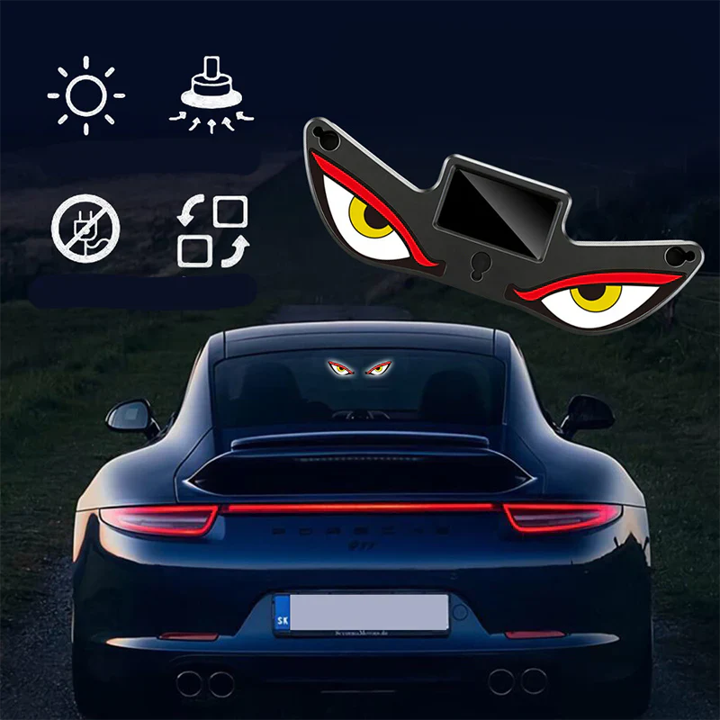 Fräcka solcellsdrivna LED demon eyes