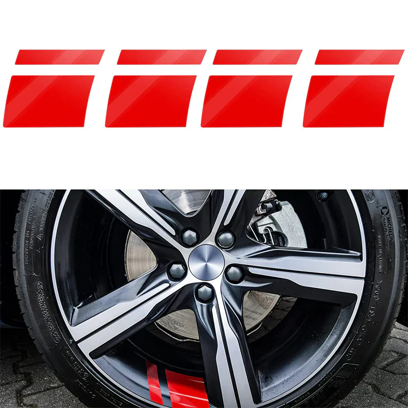 Liserets de jante réfléchissants pour roues de voiture