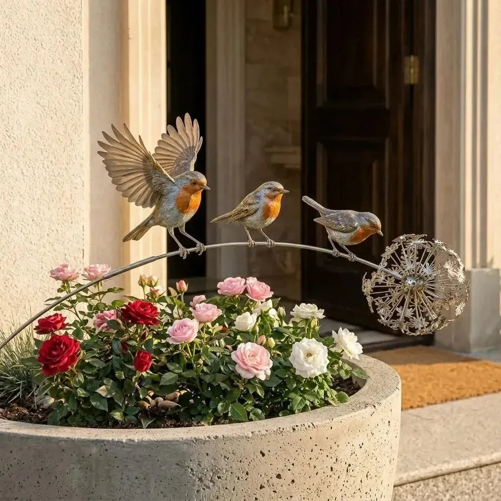 Décoration de jardin sur pique avec motif animalier
